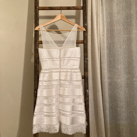 BCBG Max Azria white ribbon dress - Picture 3 of 4